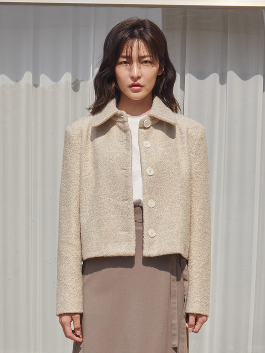 Terry Collar Jacket_Beige