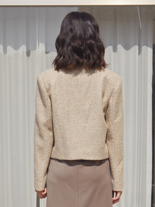 Terry Collar Jacket_Beige