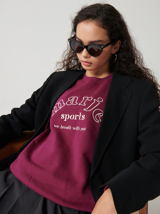 SPORTS LOGO SWEATSHIRT _ WINE