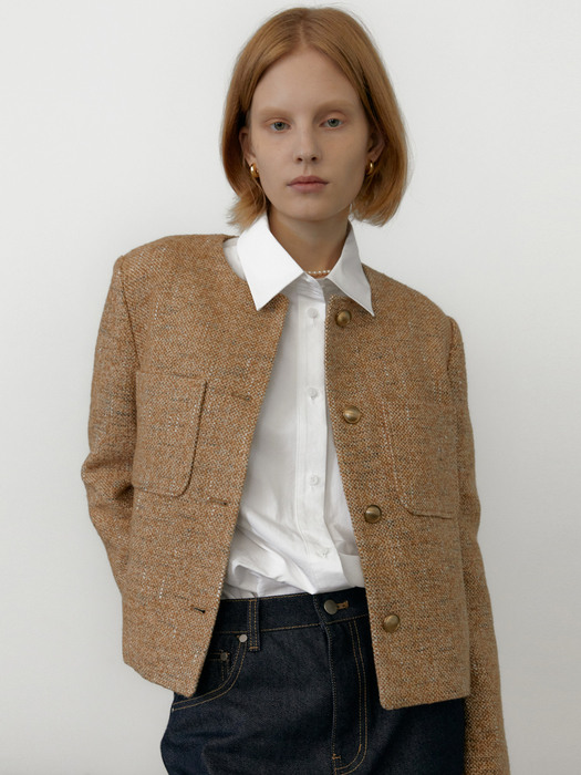 French Tweed Jacket / Beige