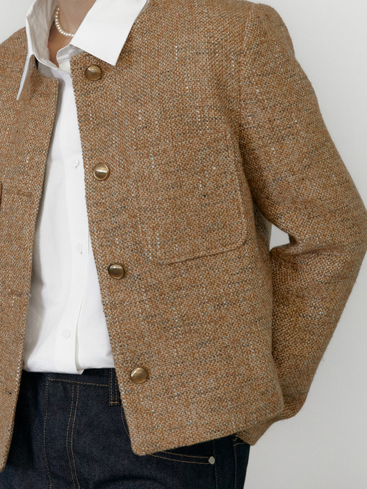 French Tweed Jacket / Beige