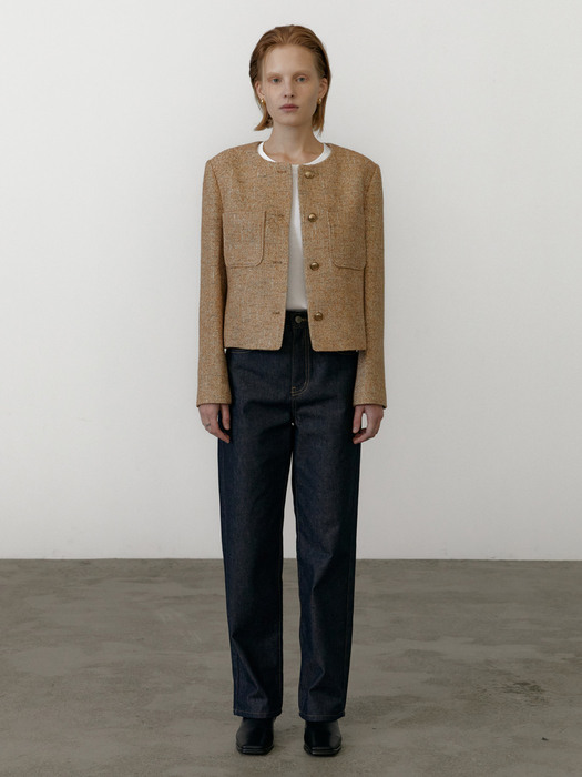 French Tweed Jacket / Beige