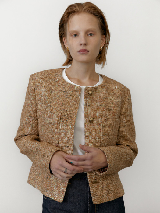 French Tweed Jacket / Beige