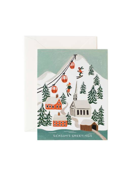 라이플페이퍼 Holiday Snow Scene Card 크리스마스 카드