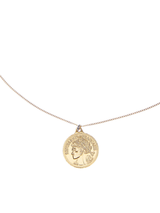 Rich Big coin necklace Gold