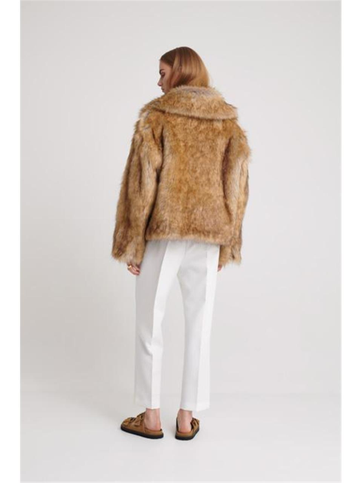 TRACI BOXY FAUX FUR COAT NATURAL FOX