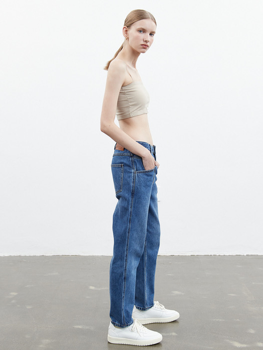 W X-POCKET TAPERED DENIM PANTS blue