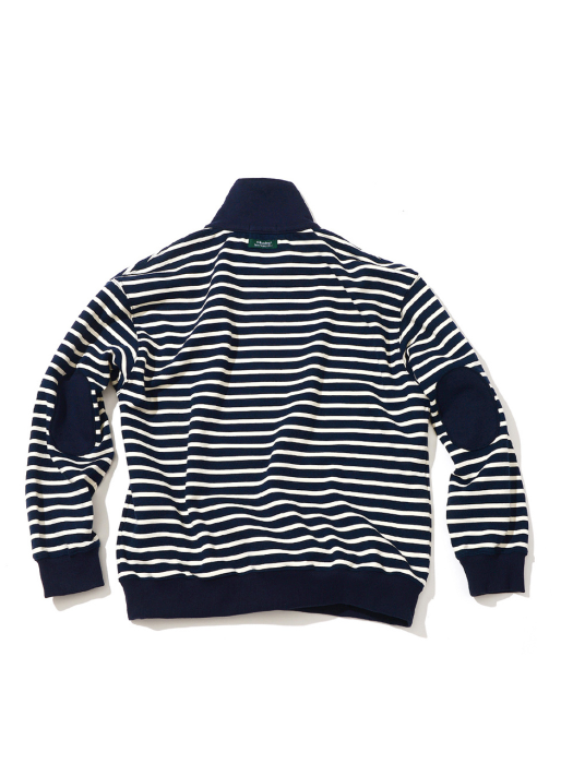 Stripe Half zip-up Sweat Shirt_Navy