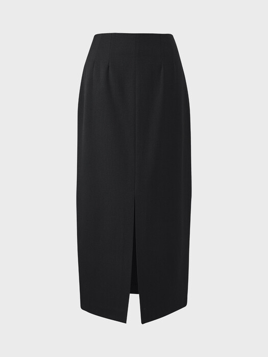 long slit skirt_black