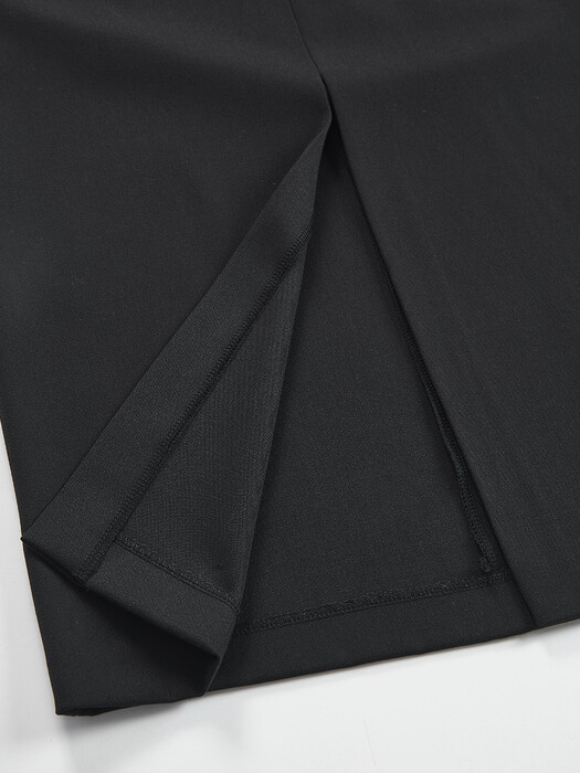 long slit skirt_black