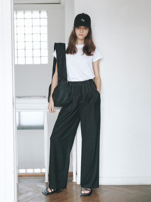 STITCH WIDE SLACKS_BLACK (EEOP1PTR01W)