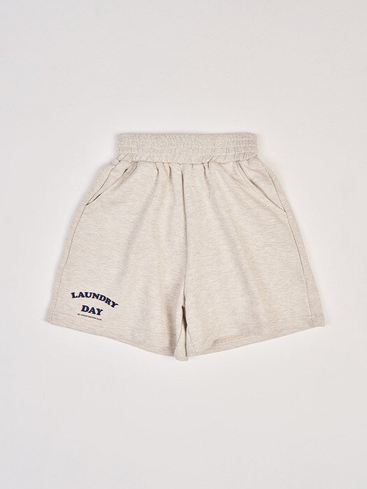 Laundry Day Logo Sweat Shorts (ivory)