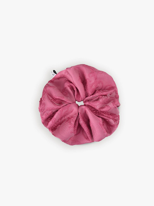 Jacquard Pink Lilly Pet Scrunchie