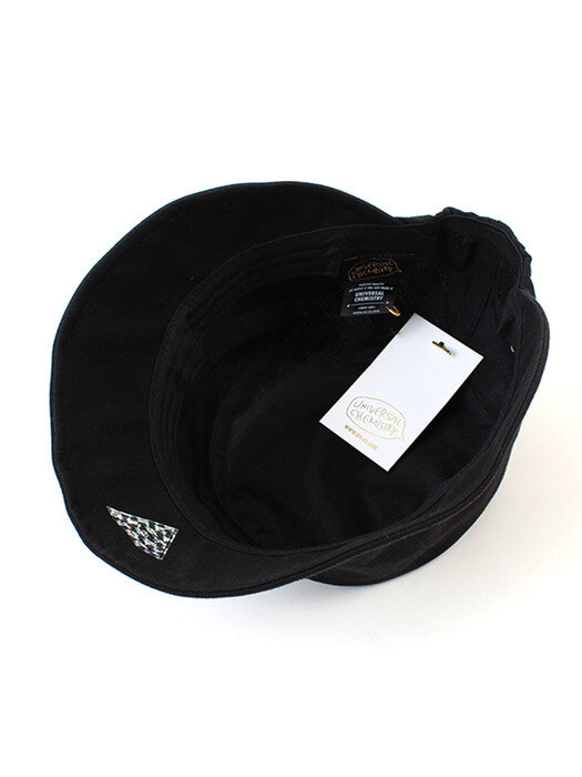 Linen Backopen Black Drop Bucket Hat 버킷햇