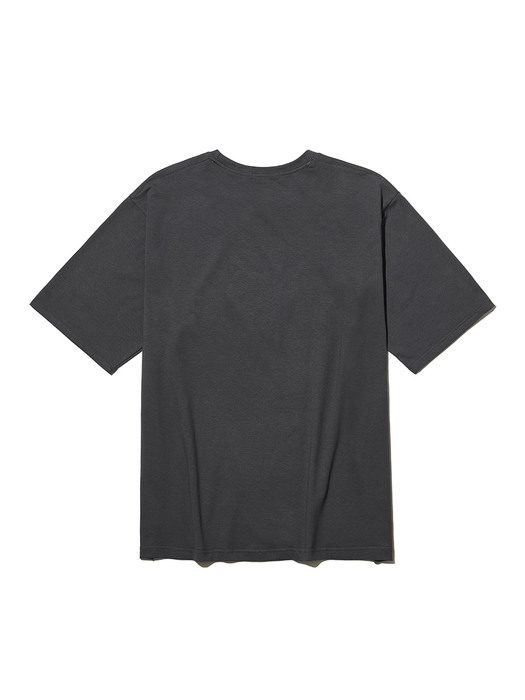 COTTON MODAL RELAXED S/S TEE CHARCOAL