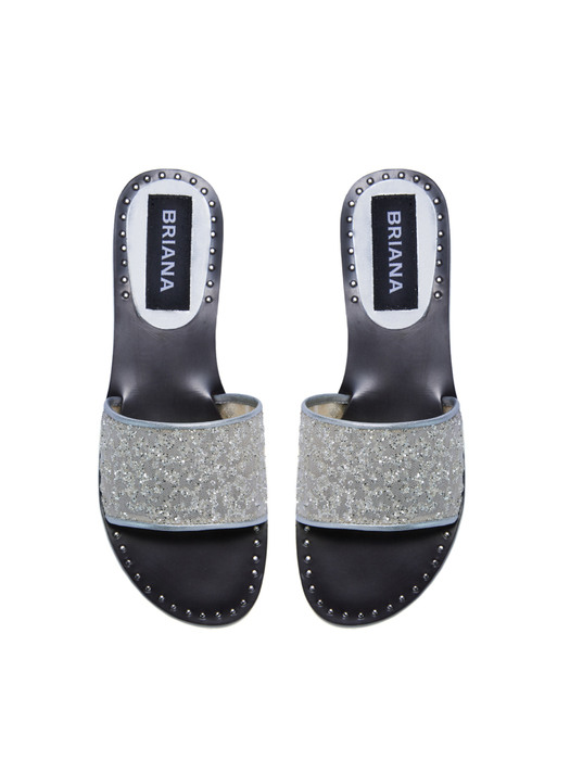 Stud Mesh Slippers_Ivory