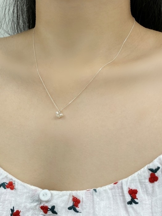 [단독] [Silver] Petit 3 Gemstone Necklace_3Color