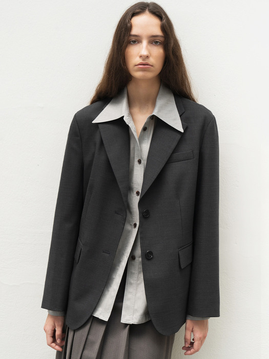 MARTIN MELANGE SINGLE JACKET (D/Grey)