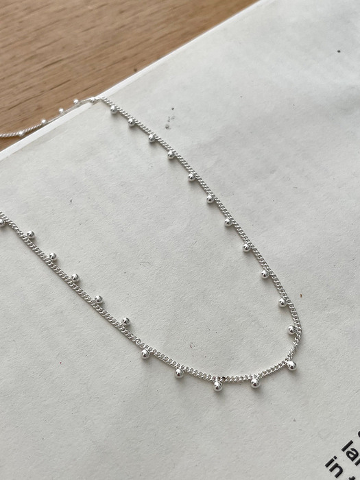 [silver925] dot ball chain necklace