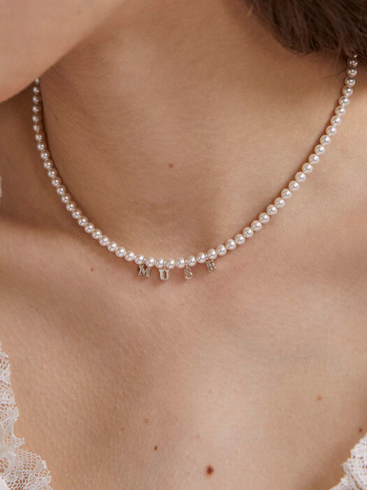 Muse Swarovski Pearl Necklace _ 925silver