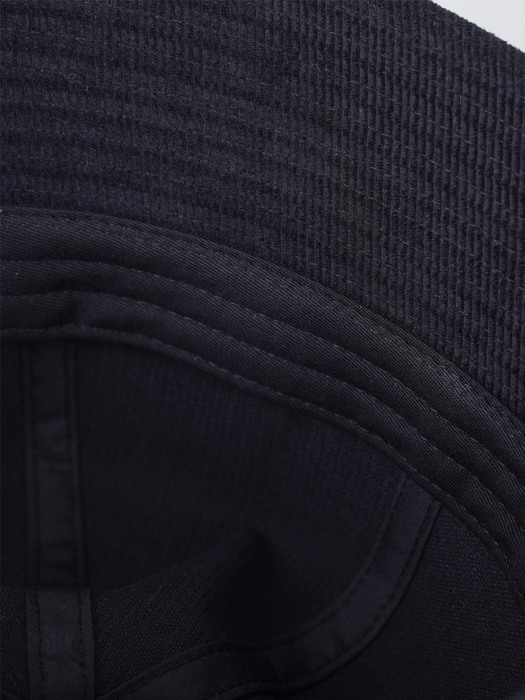 STITCH CORDUROY BUCKET HAT_BLACK