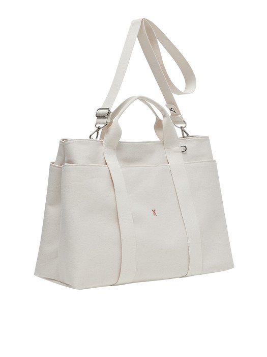 Stacey Daytrip Tote Canvas L Ivory