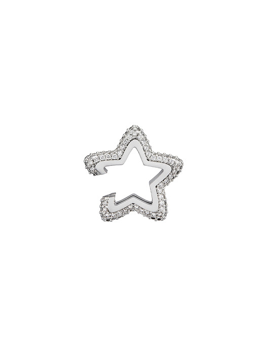 CZ Star Ear Cuff (white)