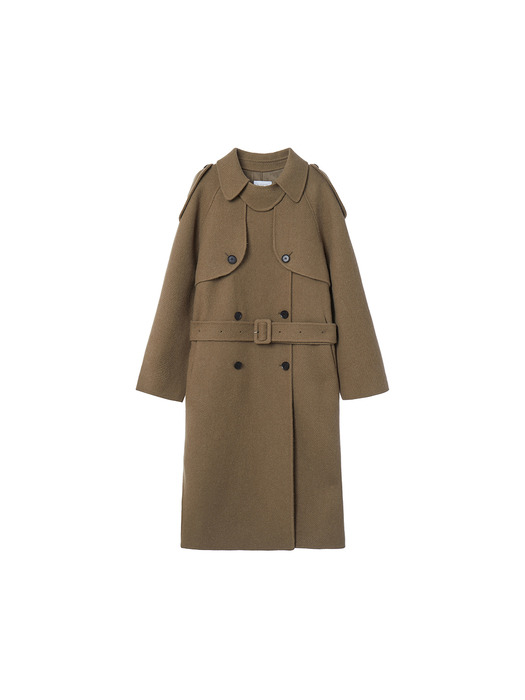 Trench Style Belted Long Coat VC229OCT008M