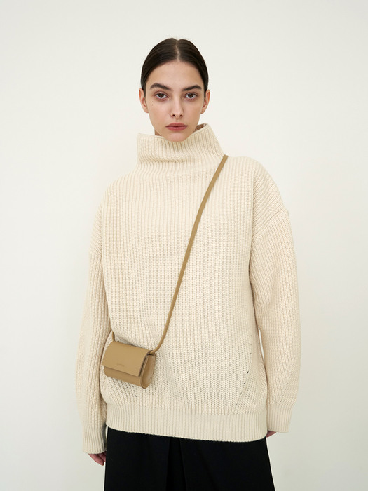 Pullover Ribbed Sweater Cream