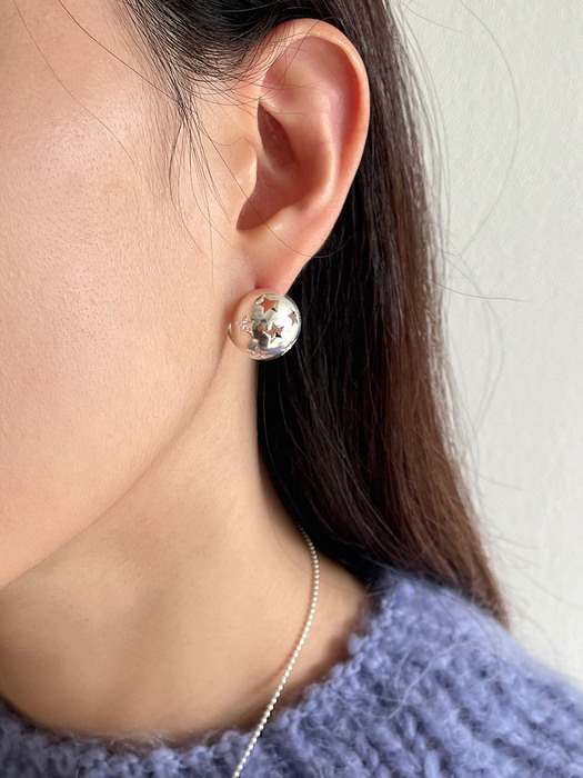 [silver925] star ball earring (2color)