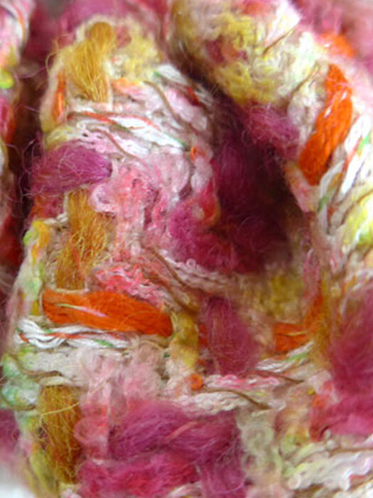Rora Pink Tweed Hair Scrunchie
