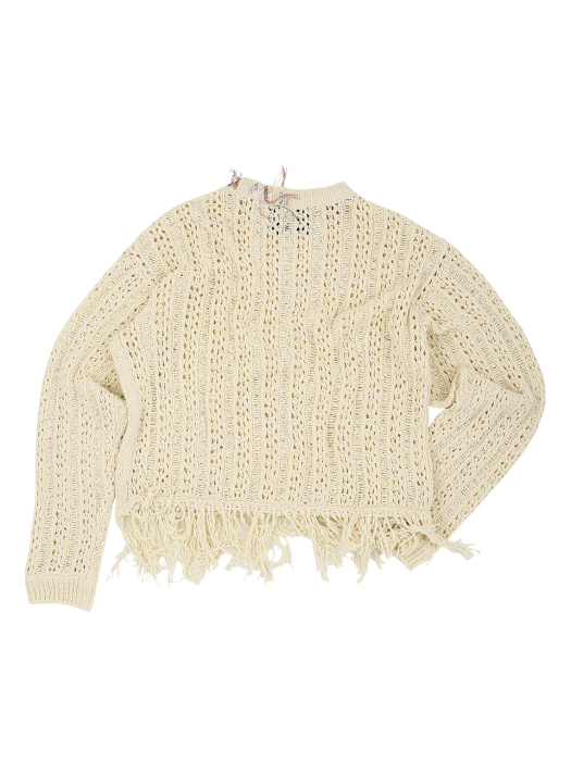 GORDEN CABLE KNIT atb958m(IVORY)