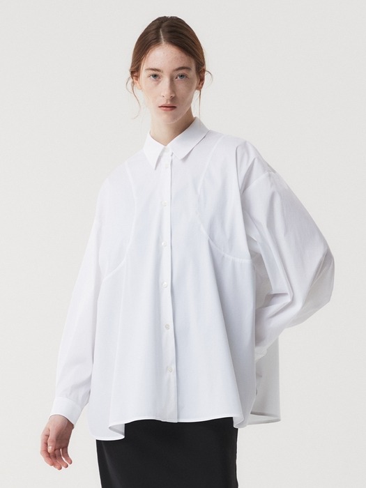 CURVED SHIRT (WHITE)