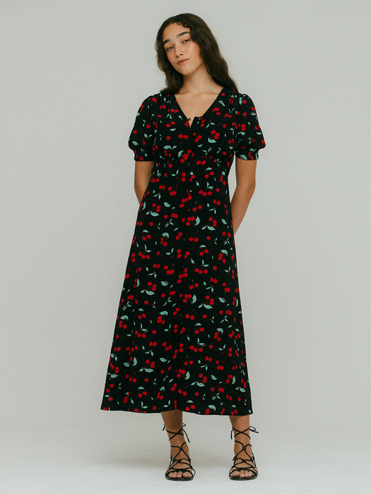 V-Neck Summer Cherry Dress VC2333OP007M