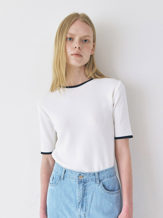 mond knit top  ivory