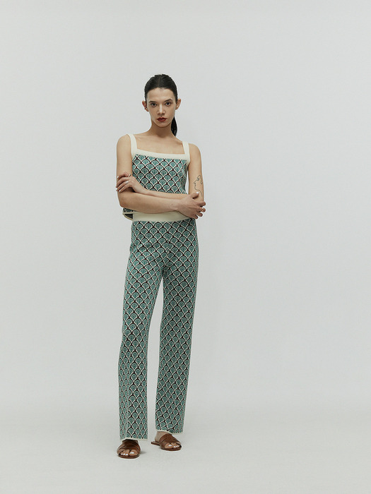 SHELL JQD KNITTED PANTS_GREEN