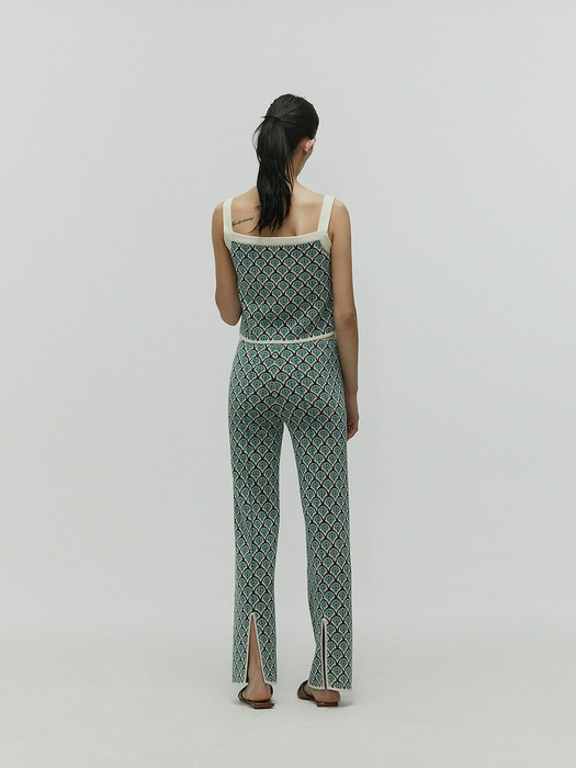 SHELL JQD KNITTED PANTS_GREEN