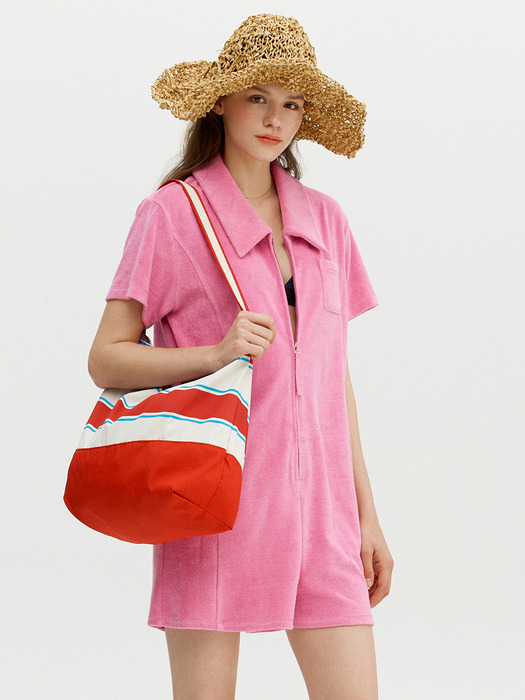 POKE Stripe swim bag (Red/Blue)