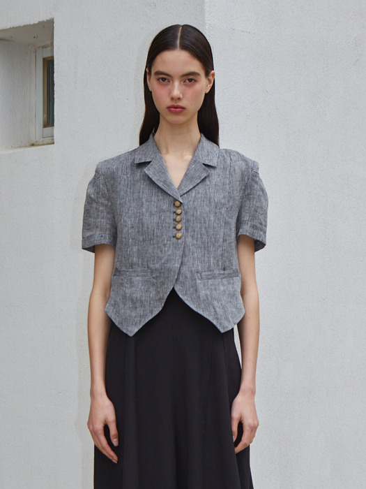 [LINE] Linen Summer Jacket (Gray)