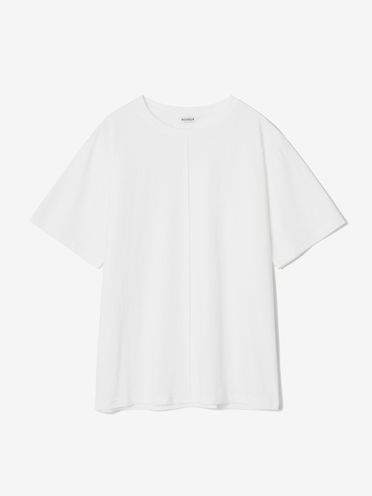 UNISEX, Pin Tuck Symbol T-shirt / White