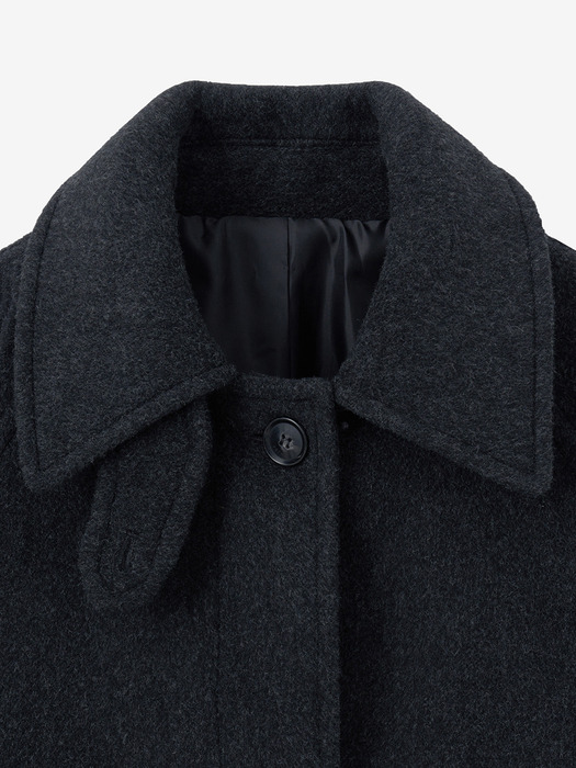 raglan sleeves half coat_charcoal