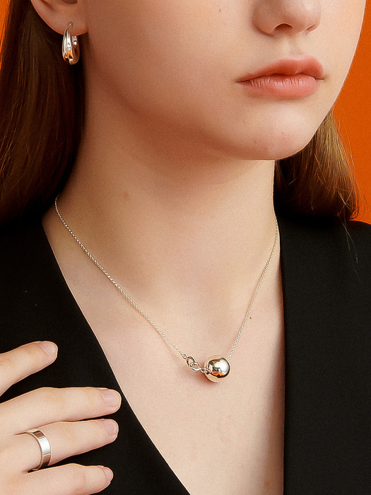 Sphere Silver Necklace In476 [Silver]