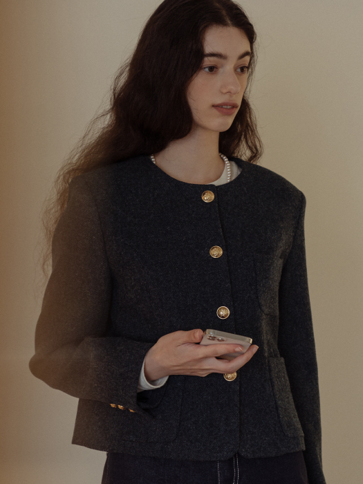 Stella wool jacket_Blue