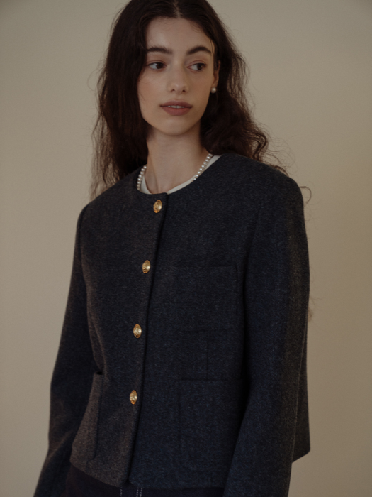 Stella wool jacket_Blue