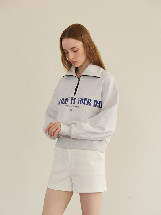 Half Zip-up Sweat Shirt