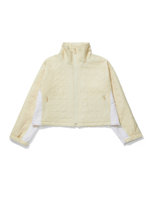 YY QUILTED BOMBER, CREAM