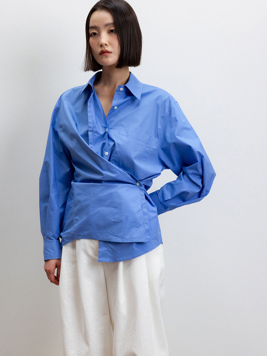 Over Fit Twisted Shirts_Blue