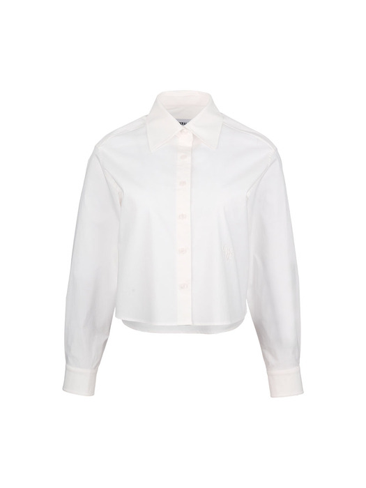 링클프리 세미 크롭 클래식 셔츠 [WHITE] / WBD1L03503