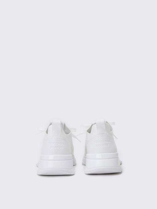 Leather patch knit sneakers(white)_DG4DS24003WHT