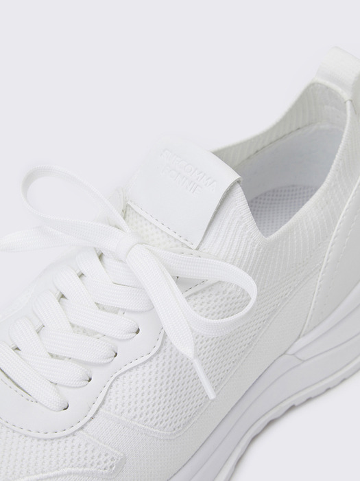 Leather patch knit sneakers(white)_DG4DS24003WHT
